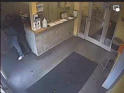 Guy tried to shoot up a methadone clinic in Buffalo,NY last week, bystander stepped in to save the day