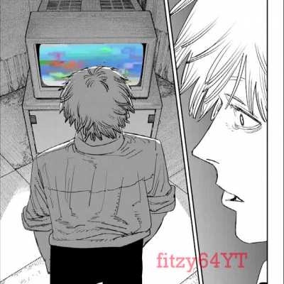 denji watches something on tv