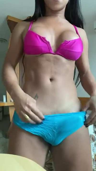 TS Bulging through the panties