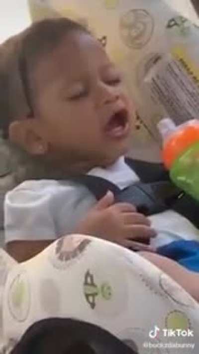 Lil man was vibing