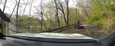USA 🇺🇲
NEW HAVEN, Conn. (WFSB) - Footage released Wednesday afternoon shows an ATV driver crashing into a New Haven police car.

Authorities said the crash happened around 3:40 p.m. Sunday on Farnum Drive.


