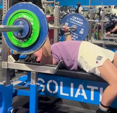 my fav lift - bench 😮&zwj;💨 87.5kg/193lbs for 2!
