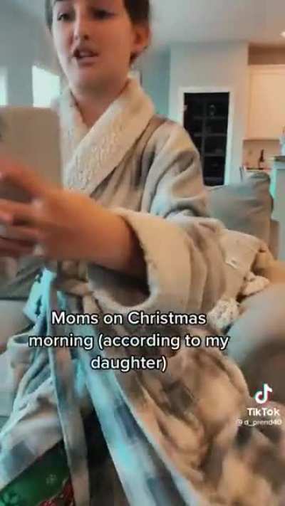 Daughter re-enacts her mum's Christmas day routine