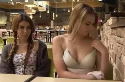 Getting Rid of Her Bra in a Restaurant