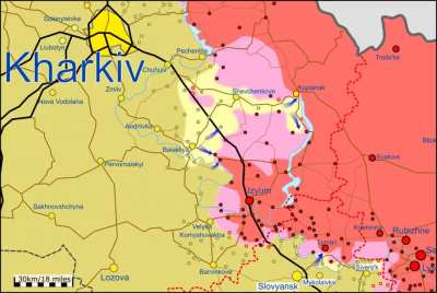 A timelapse of the progress over the first 4 days of Ukraine's Kharkiv offensive