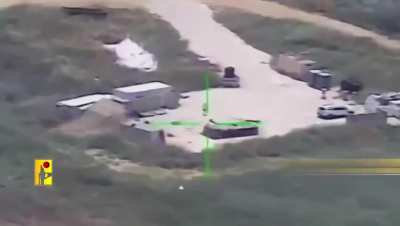 Footage of Hezbollah's 3-fold operation today against an IDF spy balloon: it's launch base, command &amp;amp; control room as well as its crew in the settlement of Admit. 
