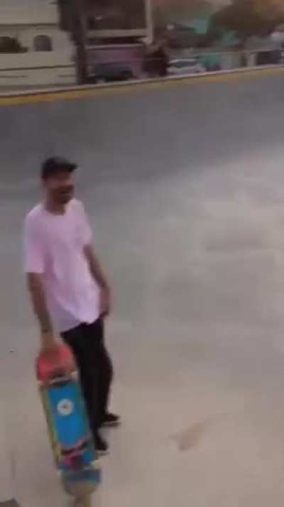 Don't need a skateboard for sly airtime!