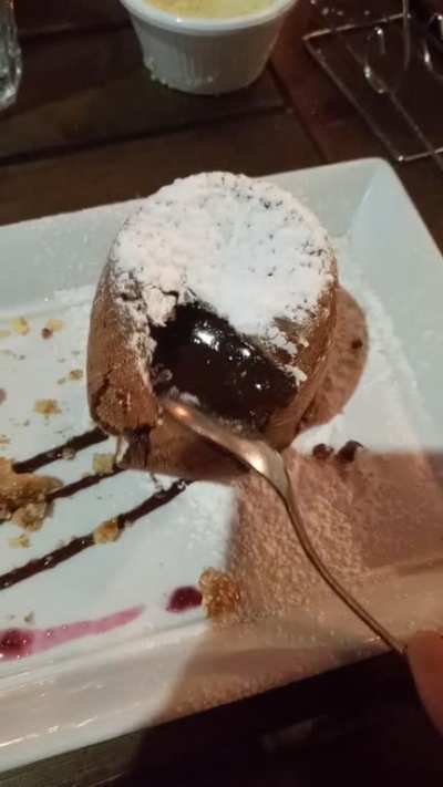 [I ate] chocolate lava cake