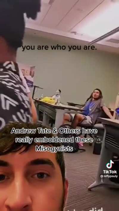 Misogynistic freakout gets collective groans from across the room