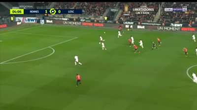 Djed Spence's first touches for Rennes! already looking amazing