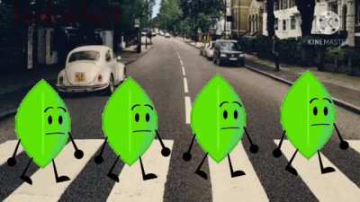 Help by The Beatles but every &ldquo;Help&rdquo; and &ldquo;Help me&rdquo; are said by leafy (or something like that)
