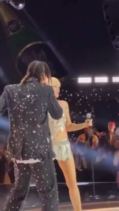 Dancing on stage