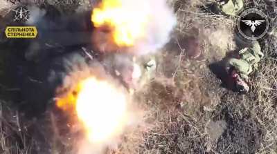Russian squad taken out by fpv drones from the Magura unit