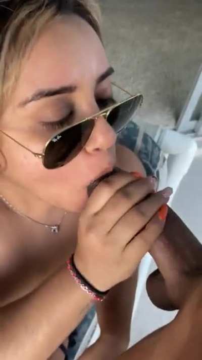 Getting head by the pool from these latinas!
