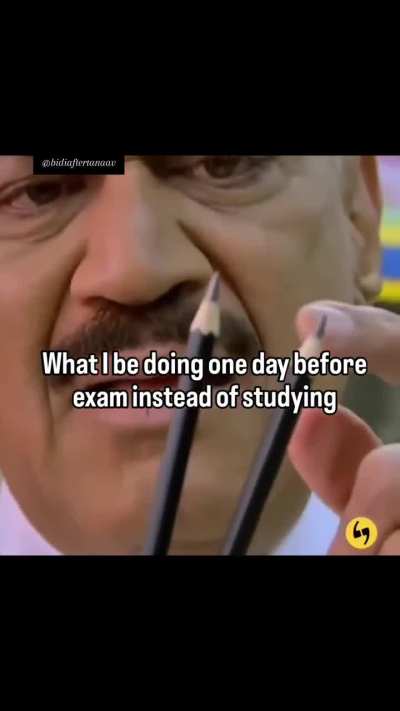 On day before exam 😭