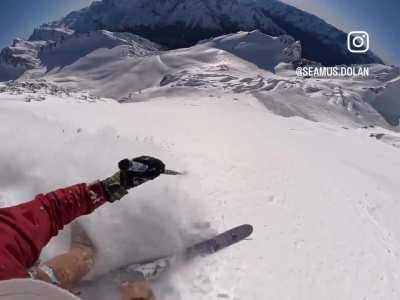 Perfect conditions skiing Aoraki Mount Cook’s east face 11/01/2025