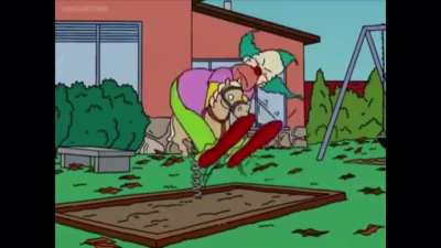 Homer and Krusty have an altercation
