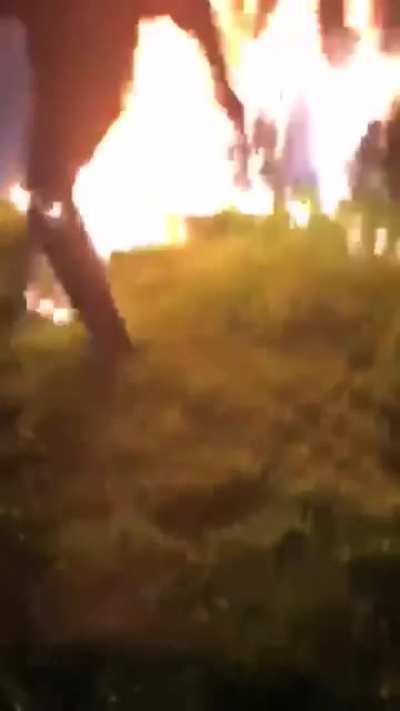 Using gasoline for a fire