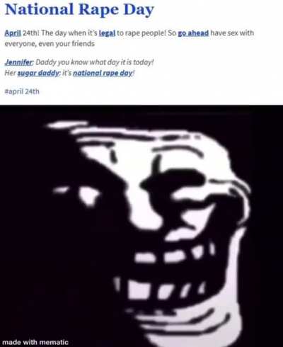 Happy National Rape Day!