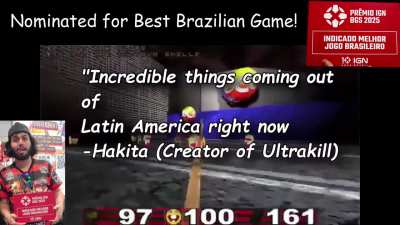 our game on steam BRAZILIAN DRUG DEALER 3: I OPENED A PORTAL TO HELL IN THE FAVELA TRYING TO REVIVE MIT AIA I NEED TO CLOSE IT was nominated for best brazilian game by IGN on BGS 2025!! what a huge honor!!