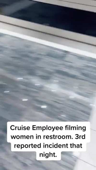 Cruise employee caught recording in the women&rsquo;s bathroom at the kids club on the ship