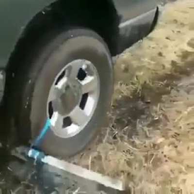 How to drive a stuck car out of the mud