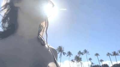 Bouncing on the beach