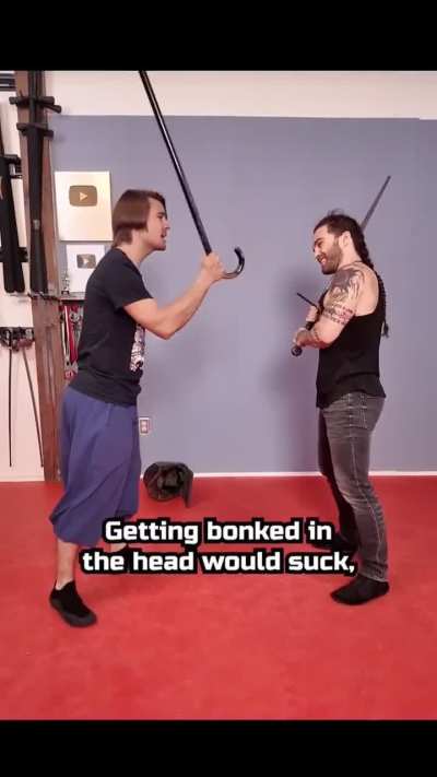 Getting bonked in the head would suck