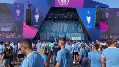 Absolute scenes in Istanbul ahead of tonight&rsquo;s UCL match. Man City fans are taking over! 