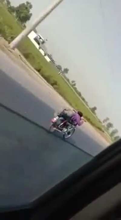 Doing a superman on a bike