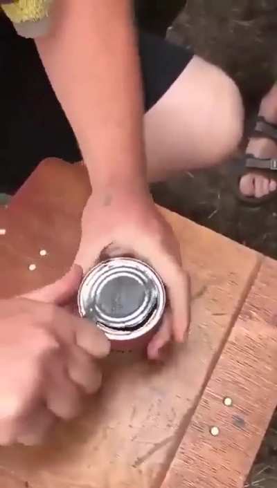 Captured Russian ration can says "Высший Сорт - Говядина Тушеная" or "Top Grade Beef Stew." Let's see what's actually in the can!