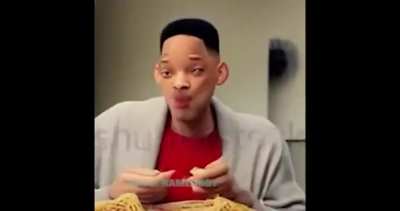 Does Will Smith really like spaghetti this much or is this AI?