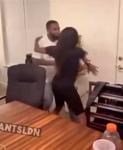 girl interrupts guys dancing...