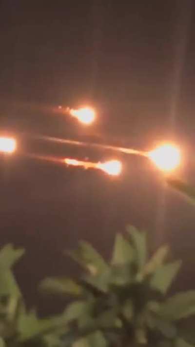 A view of the Iranian missile attack from the town of Huwara, south of Nablus !