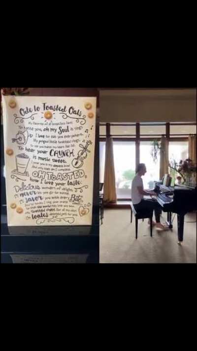 That&rsquo;s not sheet music, it&rsquo;s a cereal box. (Improv)