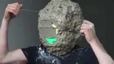 Creepy clay man