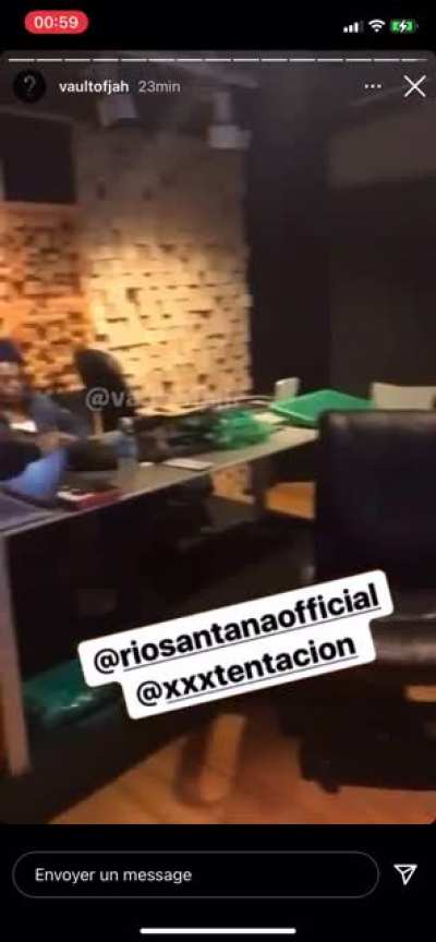 NEW Rare video of X listening to an unreleased Rio Santana&rsquo;s song. Probably from January 18th or 19th 2018 when they were both in the studio