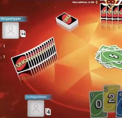 Playing UNO with the family be like: