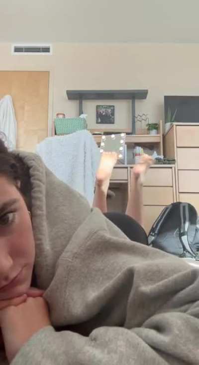 White girl feet