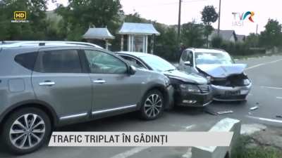 Accidentul de astazi de la G&acirc;dinți surprins live, de cei de la TVR Iași