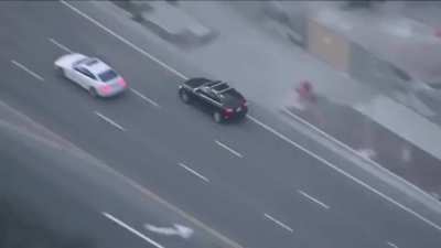 You can't outrun a helicopter camera operator, mate.