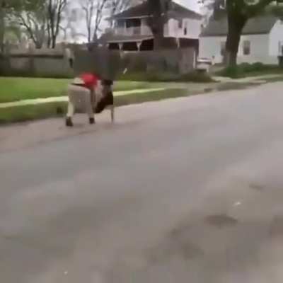 Big boy hit the old school kick