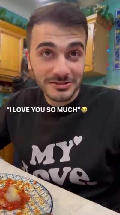 Asking her italian husband if his food is better than his mom&rsquo;s food.