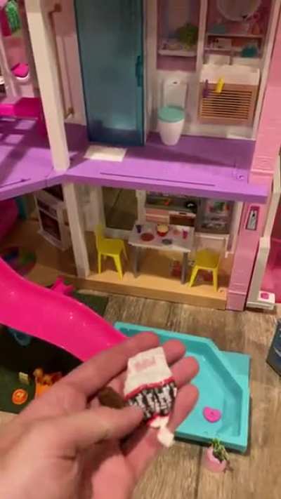 Just putting the final touches on my daughter&rsquo;s Barbie Dream House from Santa so she feels right at home&hellip;