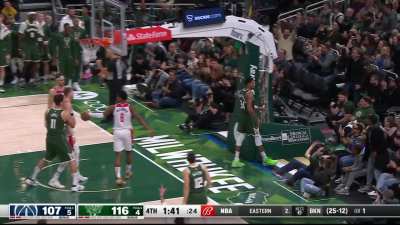 [Highlight] Giannis gets the and-1, knocks down the FT for a career high 53PTS!