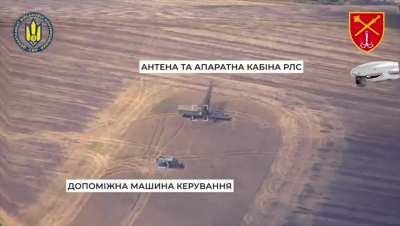Footage provided by a Ukrainian drone operator flying a "Shark" UAV 70km behind the frontlines, showing an attack on a rare mobile Russian "NEBO-SVA" radar station. The M30A1 missiles were fired from an M142 HIMARS. 