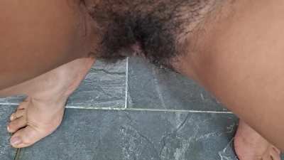 Hairy pussy dripping!