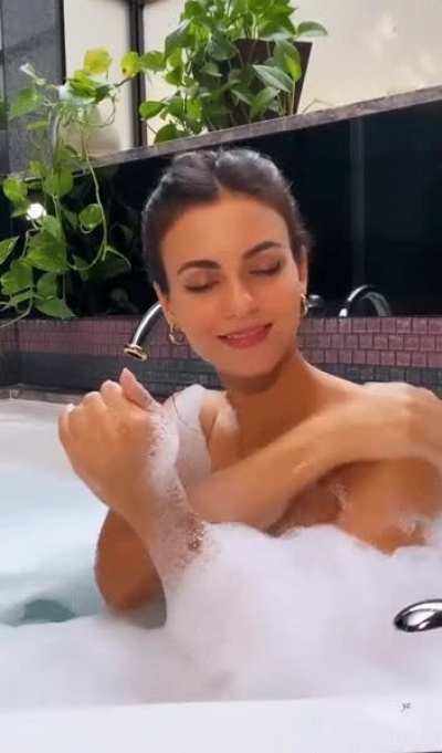 In the bath