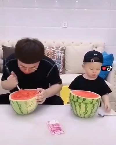 Babies eat fast.
