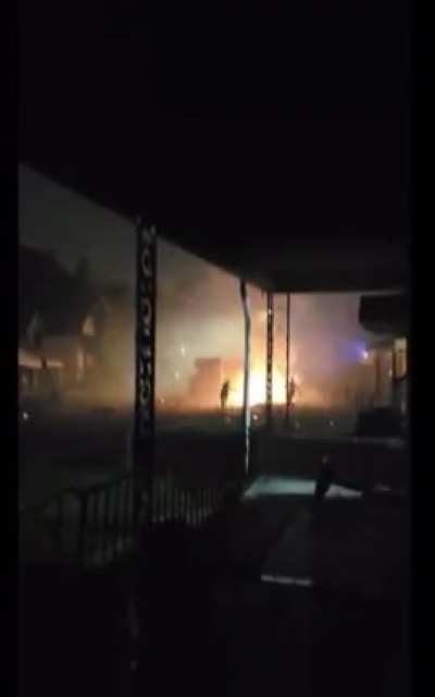 The full 5 minute video of the U-Haul firework explosion at a 150 person block party Ohio this 4th of July.